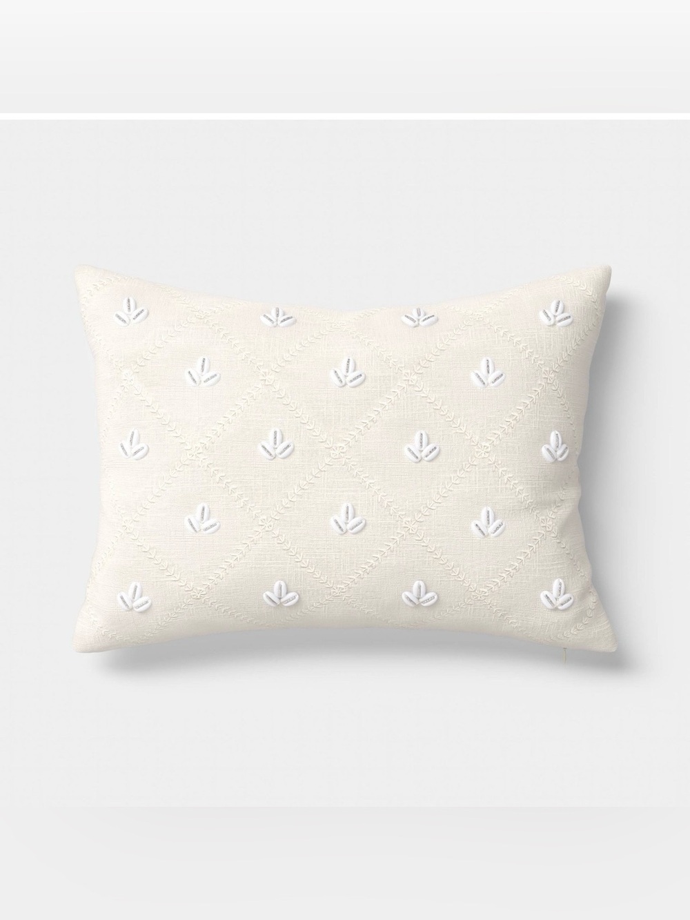 NEW! Lumbar Embellished Shell Throw Pillow,
Cream - Threshold w/Studio McGee